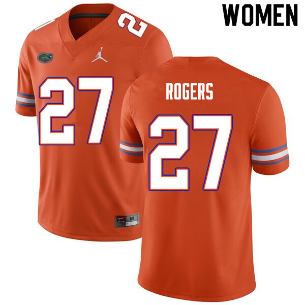 Women #27 Jahari Rogers Florida Gators College Football Jerseys Sale-Orange